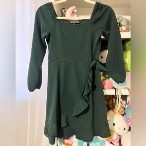 Cute Trixxi Girl Forrest Green Sparkling Dress size Large (big girls)